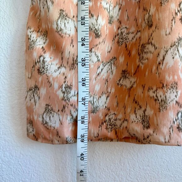 Thakoon Women's Sleeveless Gathered Drape Sheath Pencil Dress in Peach and Gray - Picture 9 of 11